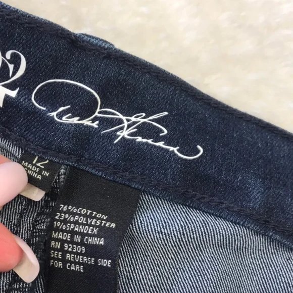 DG2 by Diane Gilman Classic Stretch Embroidered Hem Jean - Picture 9 of 9